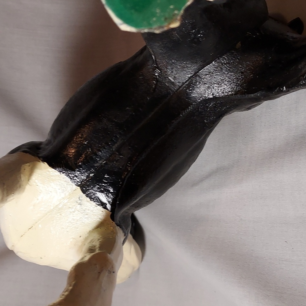 Vintage Cast Iron Boston Terrier Dog Door Stop Hand Painted - Picture 6 of 9